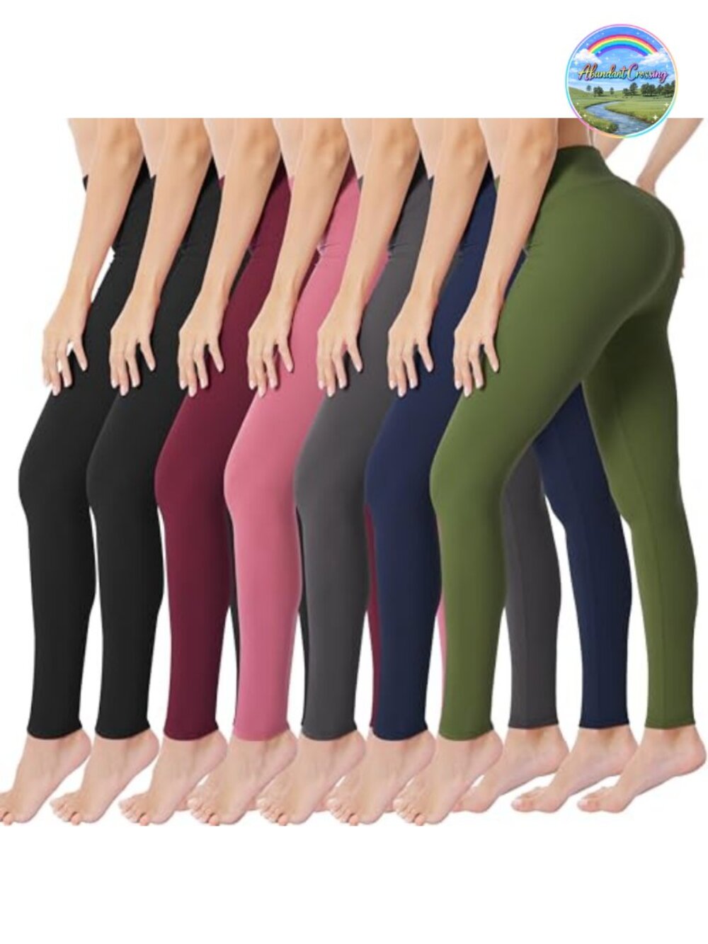 High Waisted Yoga Leggings for Women 4-Way Stretch Full Length